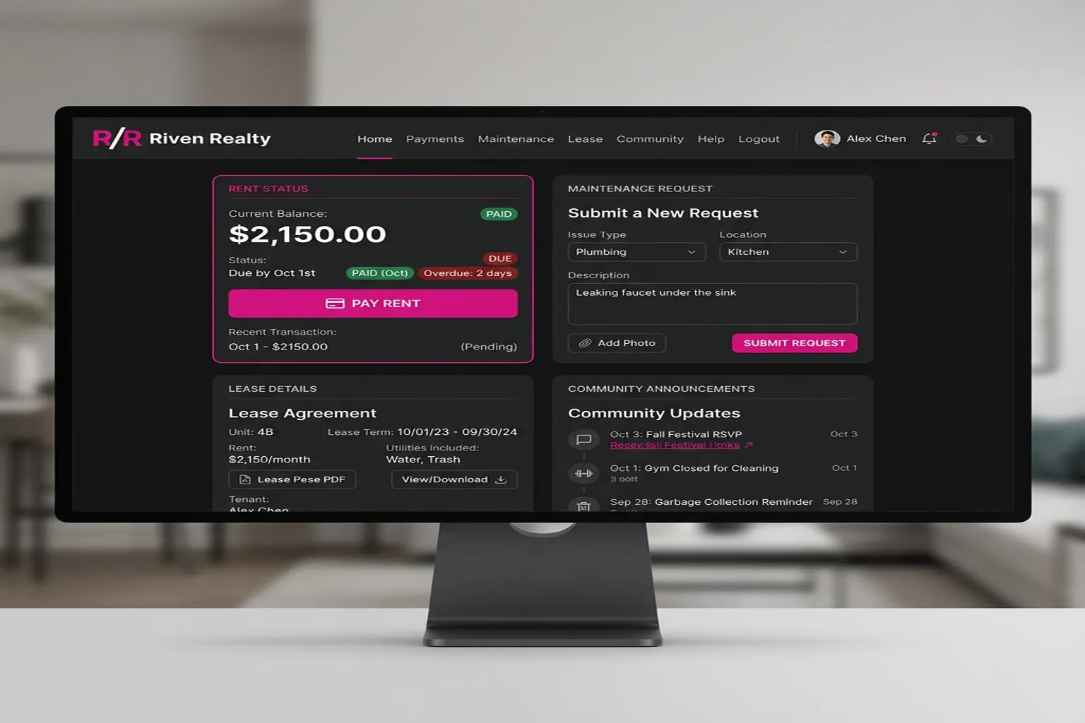 tenant portal - unit 4B
